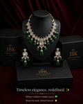 Emerald Green Moissanite Necklace Set